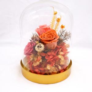 China Customized Preserved Preserved Rose Glass Dome Home Decorative Christmas Gift wholesale
