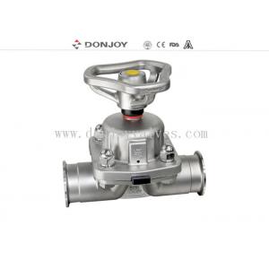 Stainless Steel Manual Sanitary  Diaphragm Valve With FDA Membrane One Year Warranty