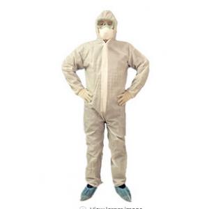China White Disposable Protective Suit Acid Resistant Safety Protective Clothing supplier