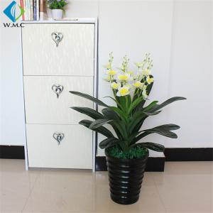 Corner Decoration Fake Orchid In Pot , Chinese Style Artificial Daffodil Flowers