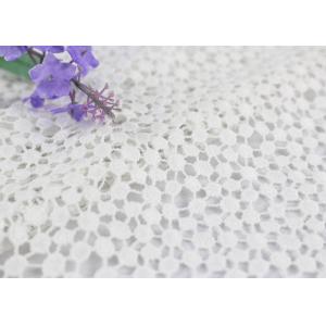 China Milk Silk Water Soluble Lace Fabric For Bridal Dresses Circle Lace Designs supplier