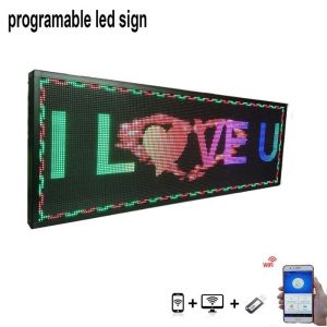 China P5 Programmable Scrolling LED Window Display Signs 40*8 Inch wholesale