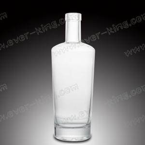Embossing Clear 1000 ML Rum Glass Alcohol Bottles