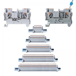 Din Rail Mounted Terminal Blocks Modular Set Screwless Spring Crimping PT 2.5 mm² Plug-in Connectors