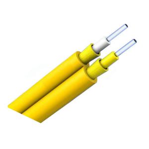 China Coaxial PVC/LSZH Indoor GJFJBV Fiber Optical Cable , Yellow Lightweight Duplex Zipcord supplier