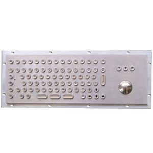 Teclado do metal de MKT2645 345x125mm com trackball, chaves do fucntion e o teclado numérico numérico