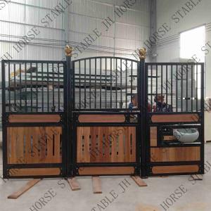 China Painting Steel Black Powder Coated Bamboo Portable Horse Stables wholesale