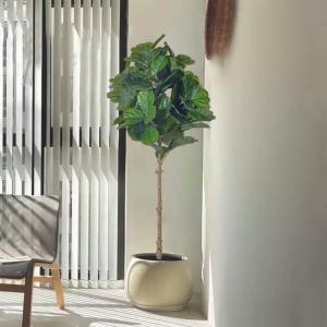 China Artificial Plants Factory 160cm Silk Fake Fiddle Leaf Fig Tree For Realistic Home And Office Decoration Custom Sizes Available wholesale