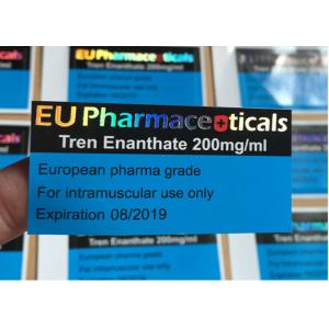 Pharmaceuticals Adhesive Glass Vial Labels Stickers For 200 Mg Tren Enanthate