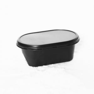 180Mm PP Black Plastic Tray Food Packaging