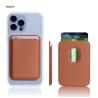 Brown Magsafe Stand Wallet Rfid Blocking Magsafe Card Case For IPhone And Samsung