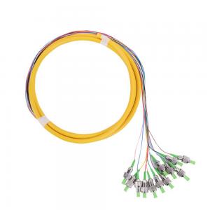 China Yellow Fiber Optic Pigtail Bounded Tube ST APC 0.3 DB Insertion Loss supplier