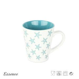 Ceramic Promotional Coffee Mugs With Logo Hand Painted Minimalism 390ml