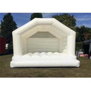 0.55mm PVC Tarpaulins Blow Up Bounce House / White Wedding Bouncy Castle