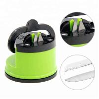 China Different Color Round Knife Sharpener With Suction Pad Double Blister Packing on sale