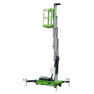 plataforma aérea de alumínio do acesso do mastro de 6M tabela de elevador vertical hidráulica 125Kg da única