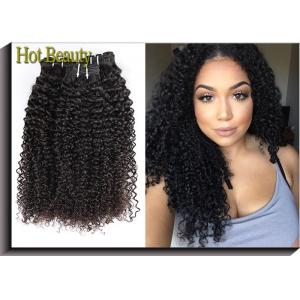 China Malaysian Human Hair Weave Grade 6A Virgin Hair Kinky Curly Natural Black Color 1b# supplier