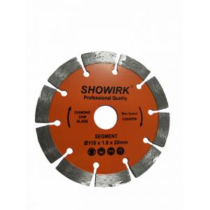 China 4(110mm) Segment Cutting Blade,Diamond Saw Blades with 10 Teeth Segment for Marble/Conceret/Granite Dry Cutting. supplier