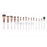 Chocolate Color Synthetic Makeup Brushes With Pearl White Handle
