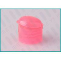 China Pink 24/410 Flip Top Caps For Bottles , Butterfly Plastic Closure Caps For Hand Wash on sale