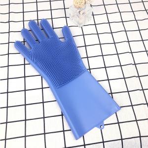 China Best Amazon Hot Heat Resistant Kitchen Five Finger Barbecue Grilling Rubber Silicone Oven Reusable Cooking BBQ Glove for cooking supplier