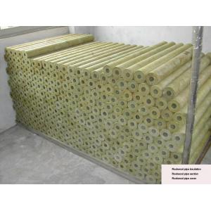 Rigid Rockwool Pipe Insulation , Rockwool Pipe Section 22 - 529 mm Dia