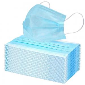 China Soft 3 Ply Disposable Face Mask Non Woven Material Low Respiratory Resistance supplier