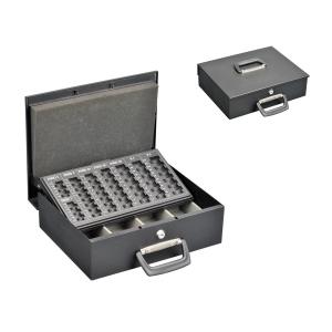 China OEM Service Metal Cash Box Euro Coin Collection With Removable Coin Tray supplier