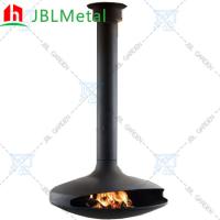 China Indoor Home Wood Charcoal Ceiling Suspended Fireplace Black color on sale