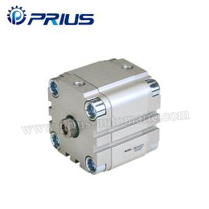 China FESTO Type Pneumatic Compact Cylinder , Double Acting Cylinder With Tie Rod Rubber Buffer supplier