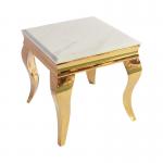Gold plating artificial marble top end table corner table