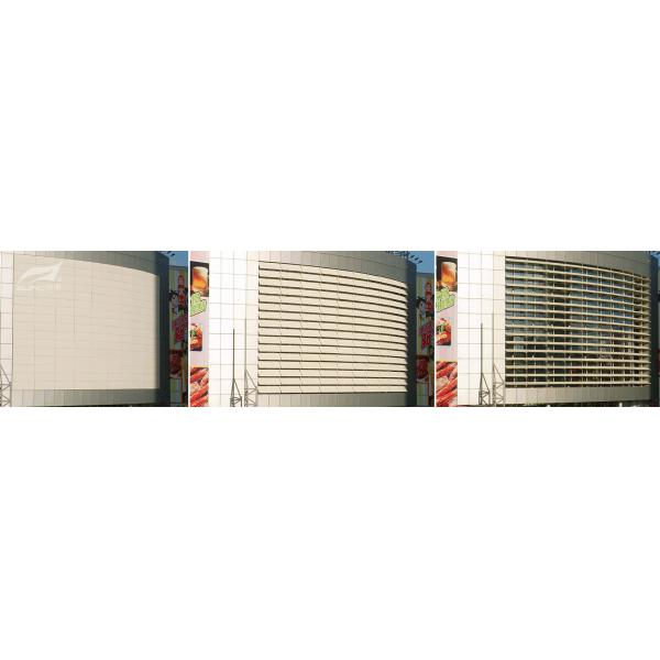 Adjustable Aeroscreen Curtain Wall Louvers Aluminum Architectural Sun Control System