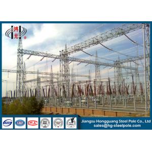 Power Transformer Substation Steel Structures Conical , Round