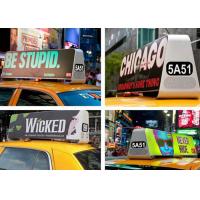 China Outdoor LED Taxi Roof Signs , Taxi Cab Advertising Signs High Definition on sale