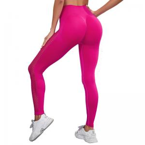 Hollow-out yoga pants high-waisted slim yoga pants hip-lifting stretch sports pants fitness peach hips quick dry