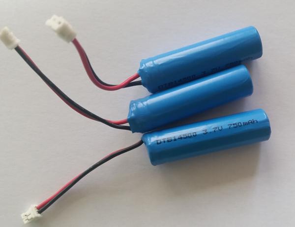 DTB14500 3.7V 750mAH adding pcm, wire and connector