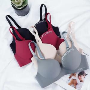                  Dropshipping Young Girl Bralette a B Small Cup Women Letter Brand Seamless Gather Bras Push up Bra             