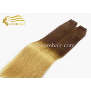 Hot Sale 26 Inch Straight Hair Extensions Tape-In for sale, 65 CM Long 2 Tone Color Ombre Tape Hair Extensions For Sale