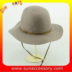 China 2047 Sun Accessory Wool felt floppy hats with neck tie ,Shopping online hats and caps wholesaling supplier