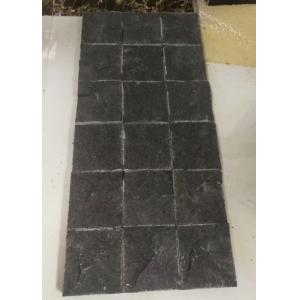 China Black Basalt lava Granite Paving Slabs cube paver supplier