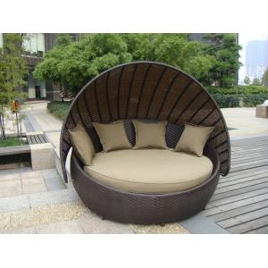 China Outdoor Rattan Furniture , Aluminium Frame Resin Wicker Daybed supplier