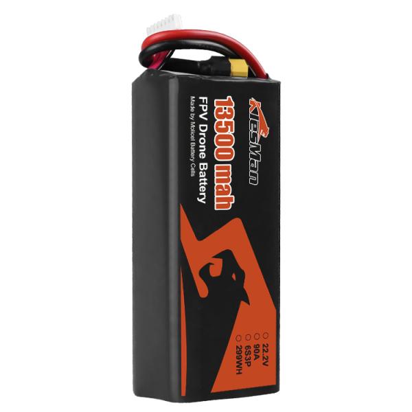 Batería Li-ion FPV 22.2V 6S3P P45B, paquete de baterías INR-21700-P45B Li-ion Molicel P42A P45B 12600mAh 13500mAh para drones FPV y UAV