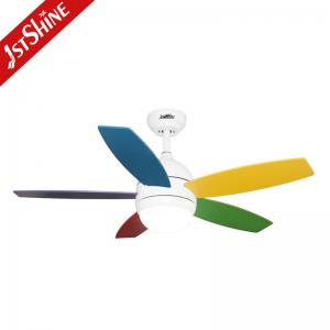 OEM 5 Colorful MDF Blades Modern Ceiling Fan With Light AC Motor
