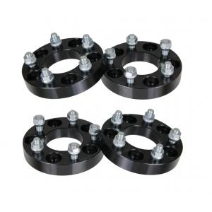 1.25" (32mm) Wheel Adapters | 5x127 to 5x115 Black Spacers with 12x1.5 Studs