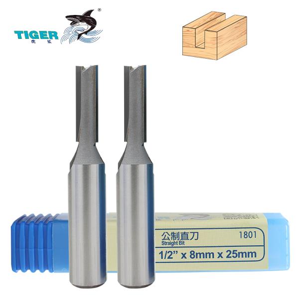 High Precision Tiger Router Bit 0.5in 0.25in Straight  Tungsten Carbide Milling Bits