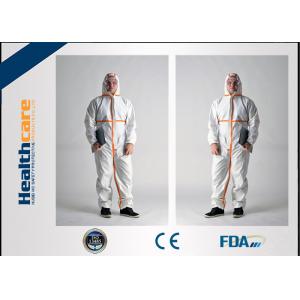 China Type 5 6 Disposable Protective Coveralls / Disposable Clean Room Suits CE Certificate wholesale
