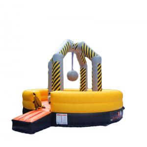 China Lyons Toys 10M Yellow PVC Carnival Games Interactive Inflatable meltdown Adult Game wipeout course for adults supplier