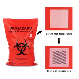 Red Yellow Autoclave Biohazard Plastic Bags For Hospital Clinical Waste bag, Medical waste bag