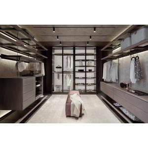 Tailored Modern Custom Walk In Closet Wardrobe With Glass Door Penal