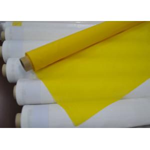 China Low Elongation Polyester Silk Bolting Cloth For Screen Printing , White / Yellow Color wholesale